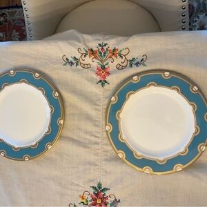 Set of 2 Corona Grove Aqua by LENOX Salad Plates